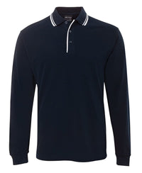 JB's L/S C/Trast Polo Navy/White