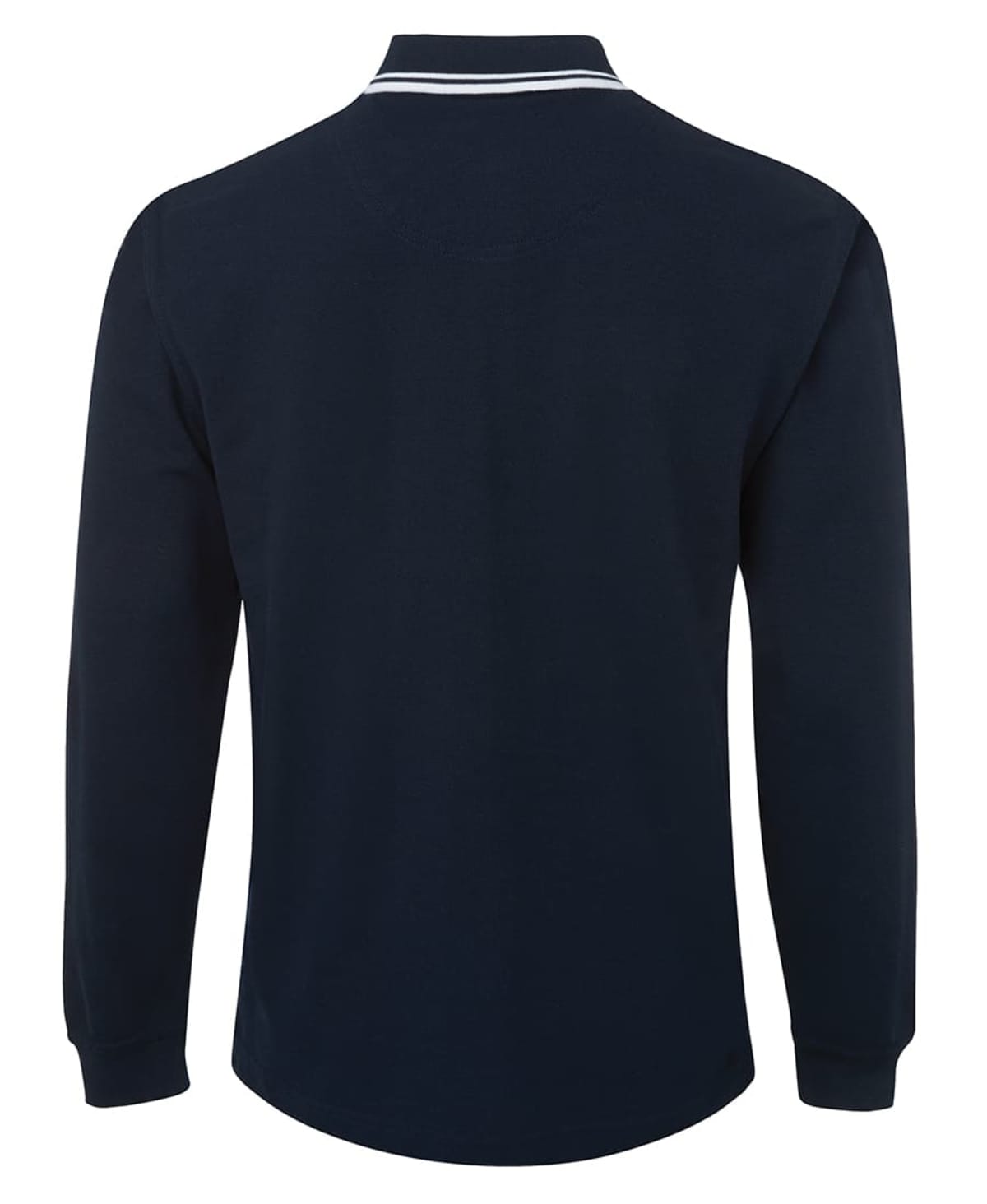JB's L/S C/Trast Polo Navy/White