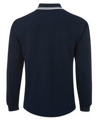 JB's L/S C/Trast Polo Navy/White