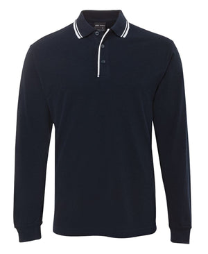 JB's L/S C/TRAST POLO NAVY/WHITE-