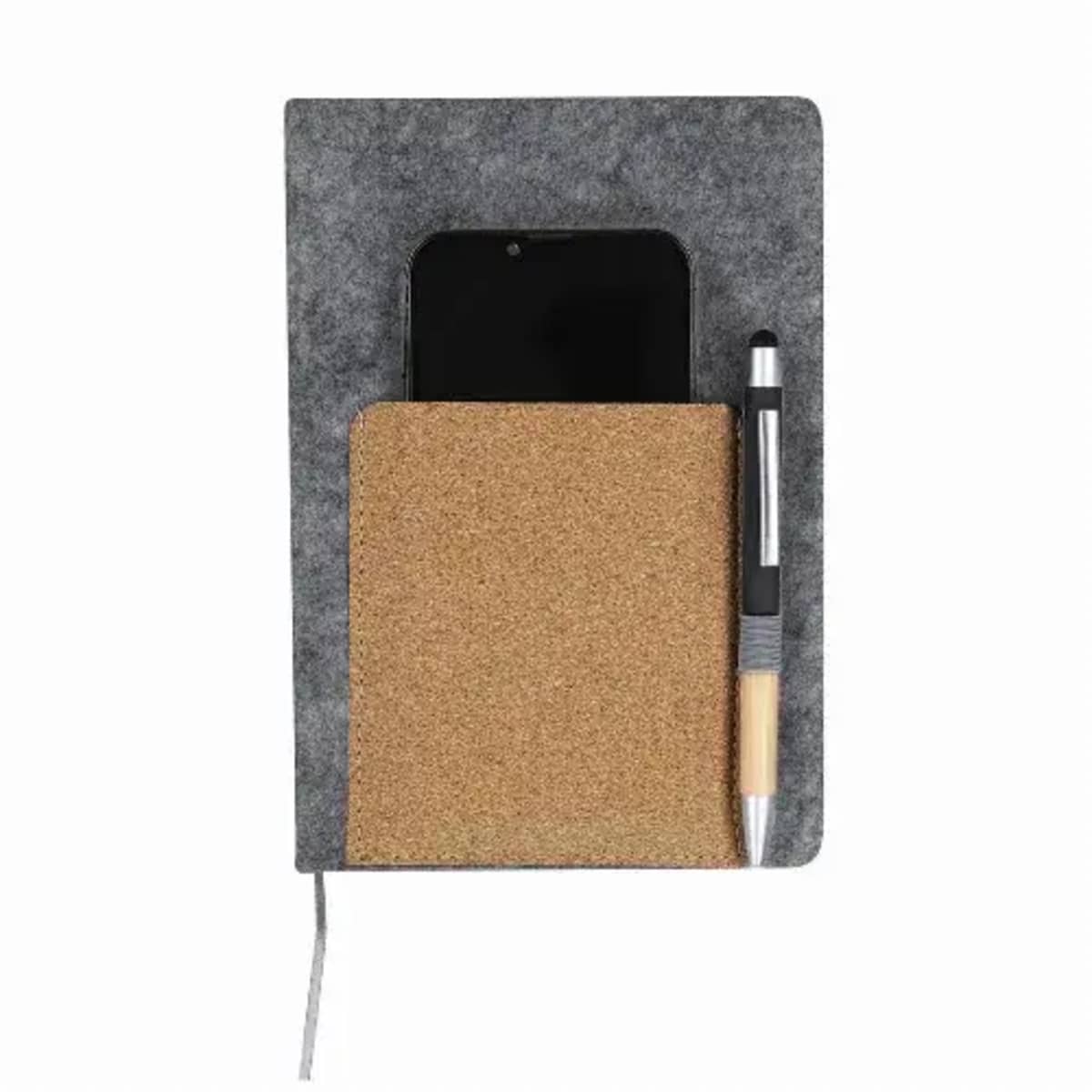 Notebook in RPET felt | Cork - Wilko