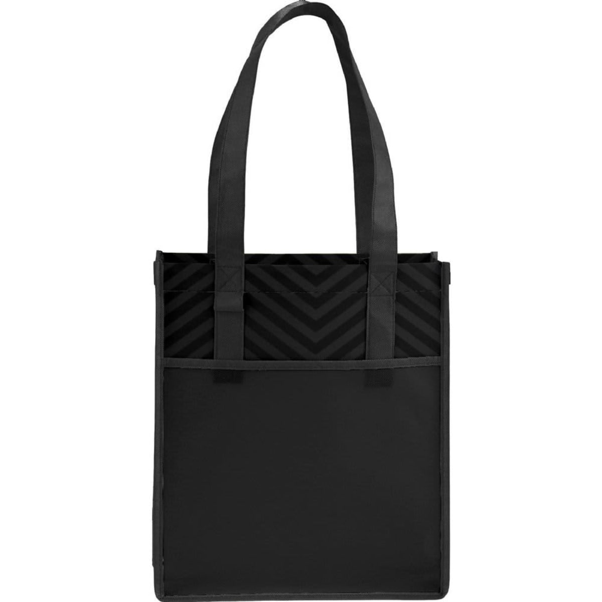 Printed Chevron Non-Woven  Shopper Tote