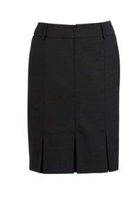 Womens Comfort Wool Stretch Multi-Pleat Skirt