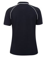 JB's Ladies Raglan Polo Navy/White