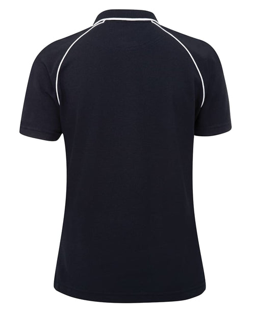 JB's Ladies Raglan Polo Navy/White