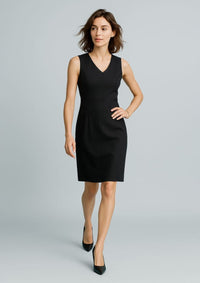Womens Cool Stretch Sleeveless V-Neck Dress