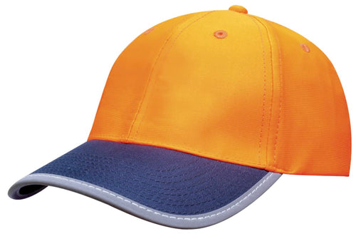 Luminescent Safety Cap with Reflective Trim