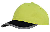 Luminescent Safety Cap with Reflective Trim