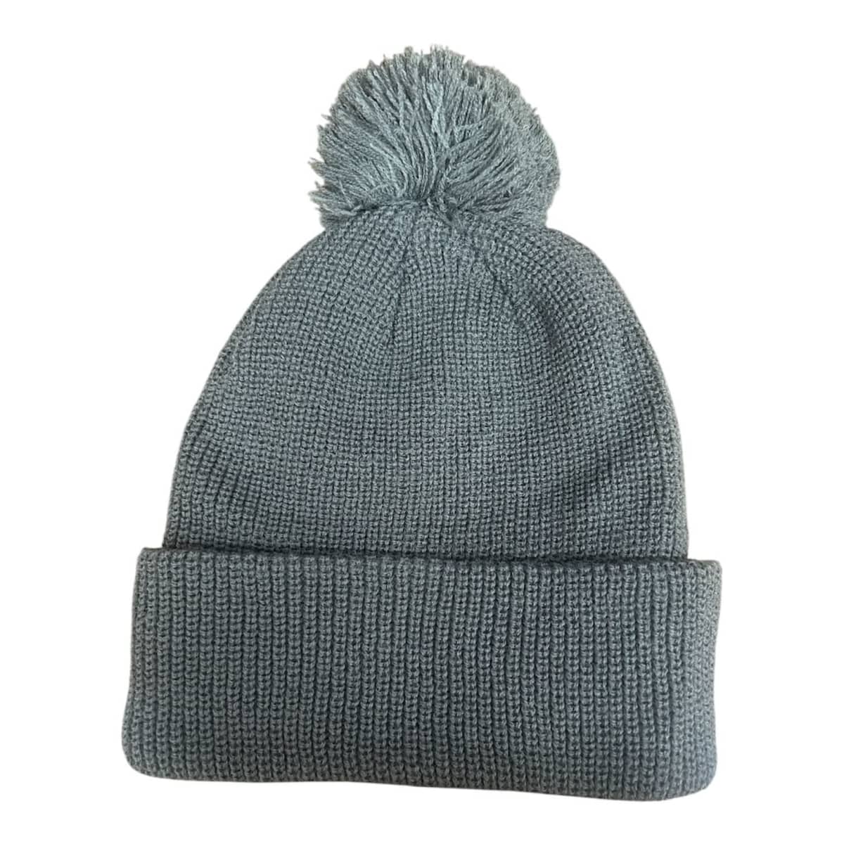 6 SEAM KNITTED BEANIE W/- POM POM