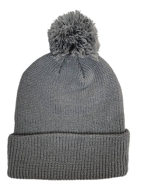 6 SEAM KNITTED BEANIE W/- POM POM