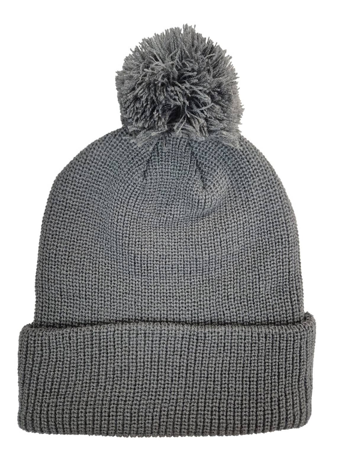6 SEAM KNITTED BEANIE W/- POM POM