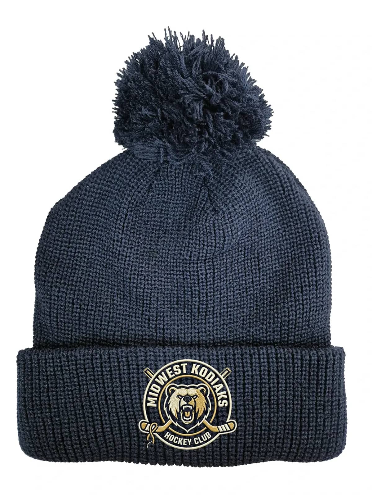 6 SEAM KNITTED BEANIE W/- POM POM