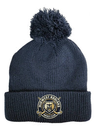 6 SEAM KNITTED BEANIE W/- POM POM