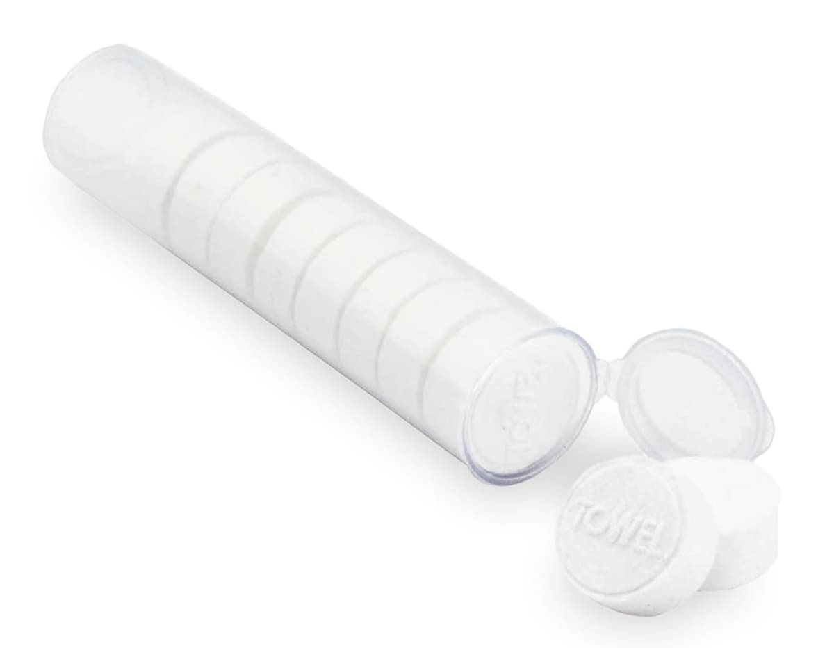 Wipes hand/face expandable upon contact with water 10 , size 23cm x 23cm Compac