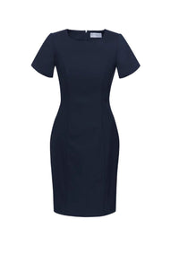 Comfort Wool Stretch Womens Short Sleeve Shift Dress