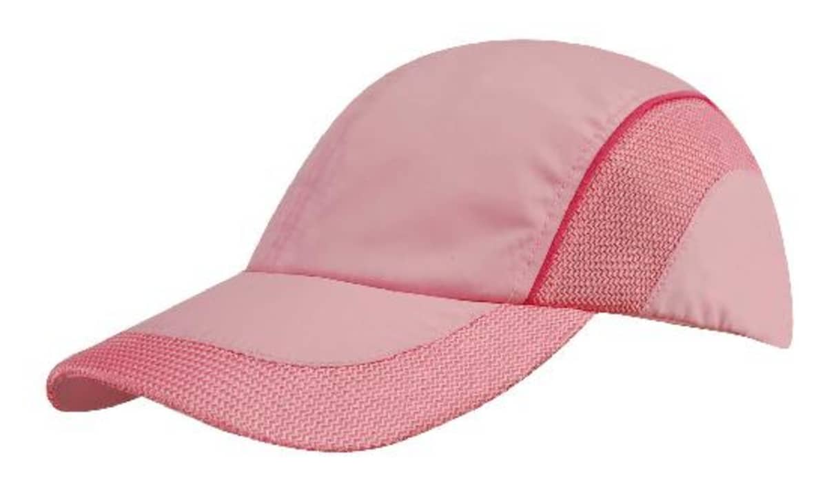 Spring Woven Fabric Cap with Mesh to Side Panels and Peak