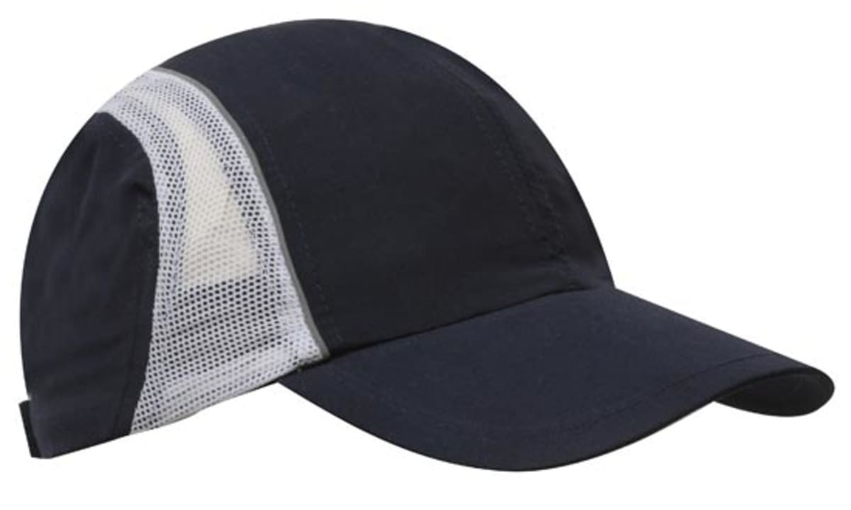 Micro Fibre & Mesh Sports Cap with Reflective Trim