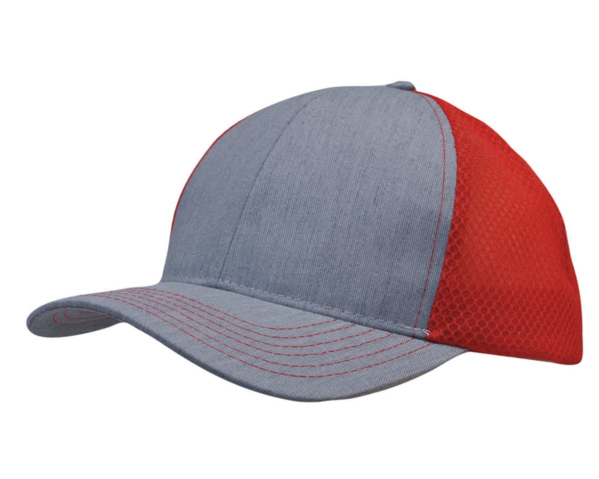Light Brushed Poly Cotton Marle with honeycomb mesh
