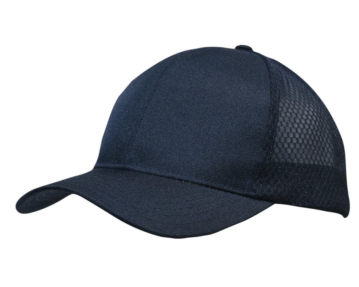 Breathable poly twill with honeycomb mesh