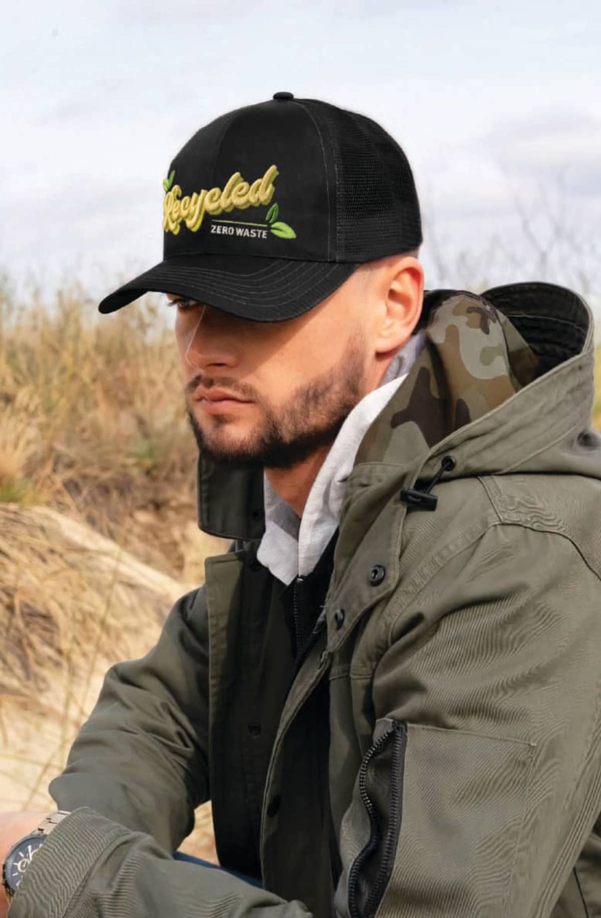 Recycled Breathable Poly Twill with Mesh Back Cap
