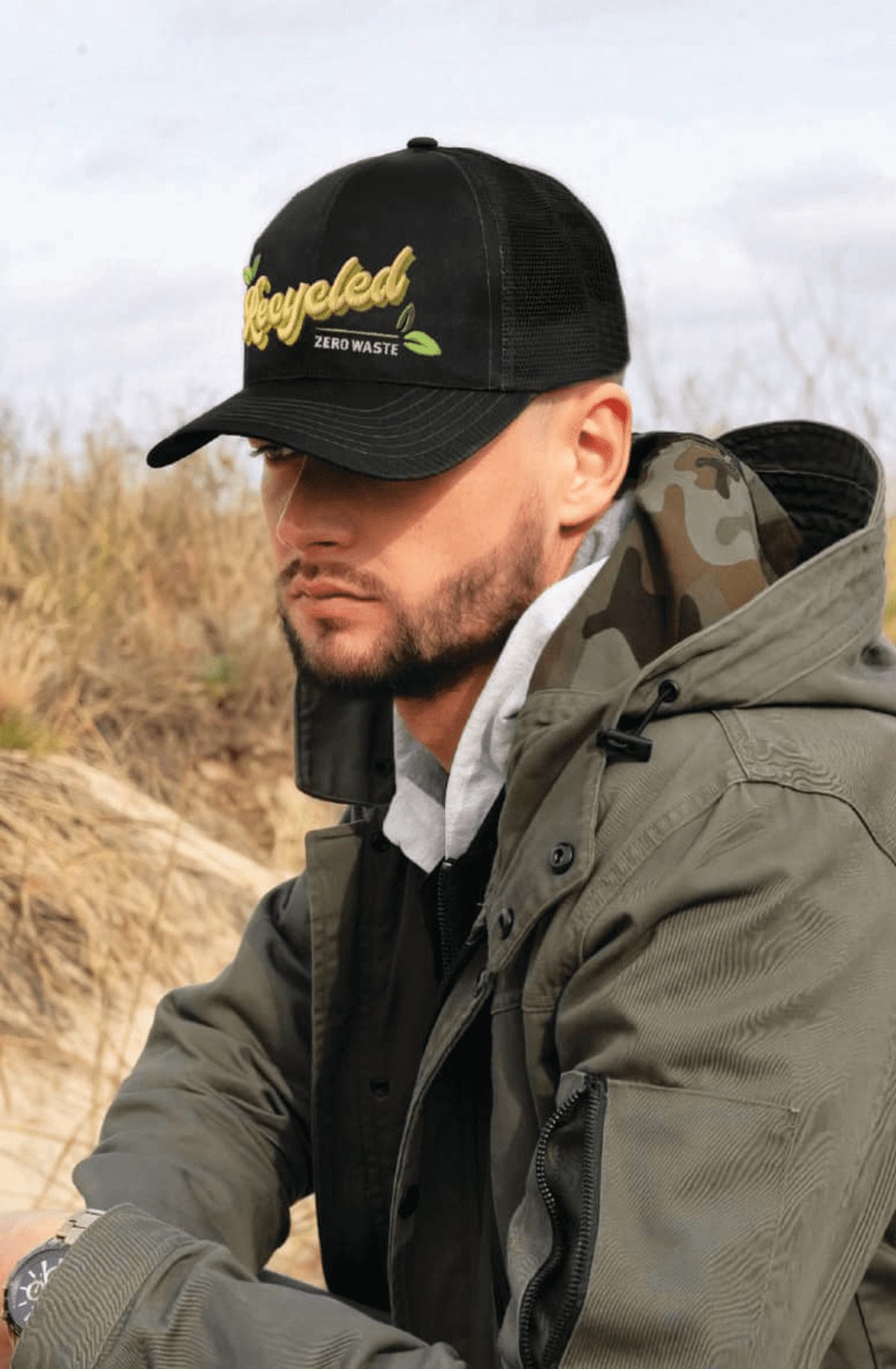 Recycled Breathable Poly Twill with Mesh Back Cap