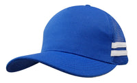 American Premium Twill/Mesh Deep Fit Trucker with Stripes