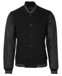 JB's Art Leather Baseball Jacket Black
