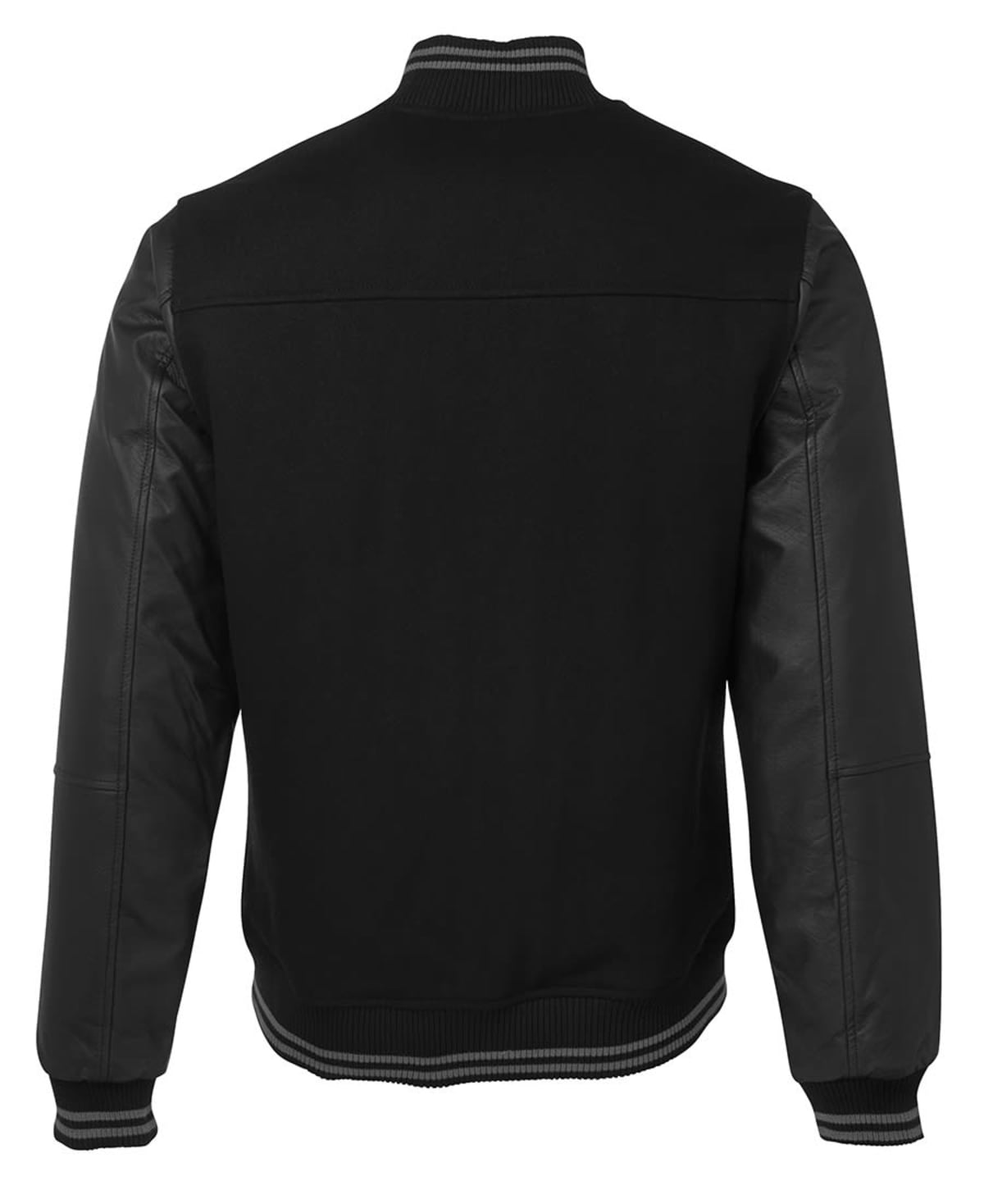 JB's Art Leather Baseball Jacket Black