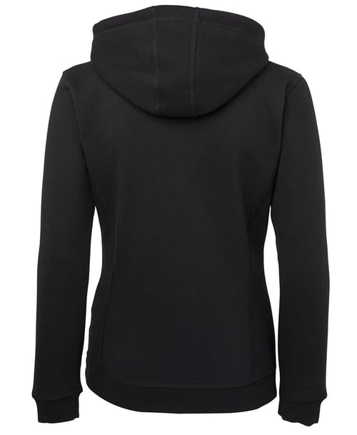 JB's Ladies Full Zip Fleecy Hoodie Black
