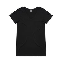 Wo's Bevel V Neck Tee