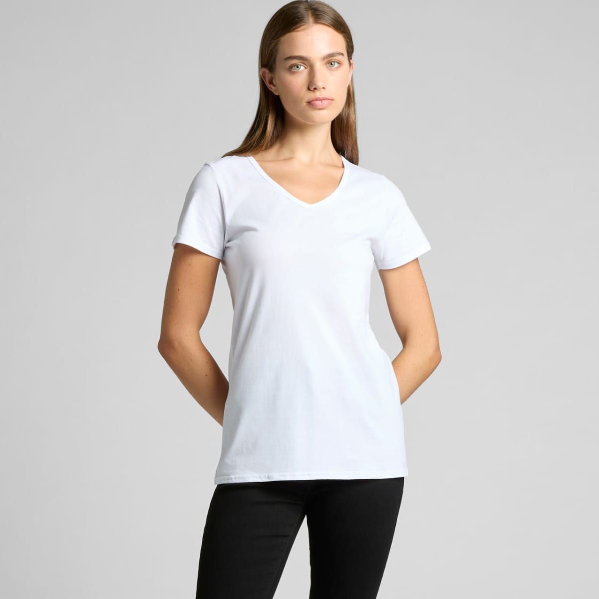 Wo's Bevel V Neck Tee