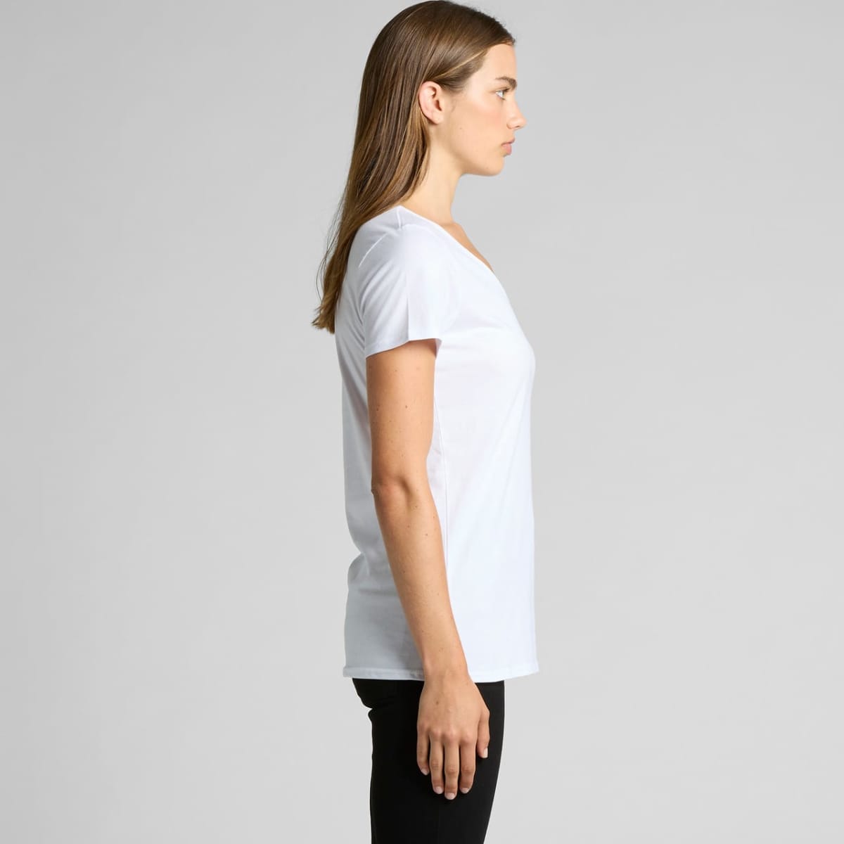 Wo's Bevel V Neck Tee