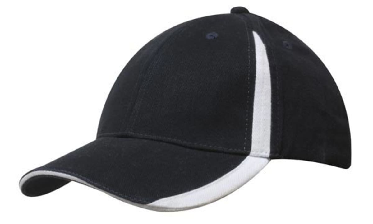 Brushed Heavy Cotton Cap with Inserts on the Peak & Crown