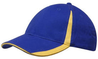 Brushed Heavy Cotton Cap with Inserts on the Peak & Crown