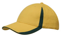 Brushed Heavy Cotton Cap with Inserts on the Peak & Crown