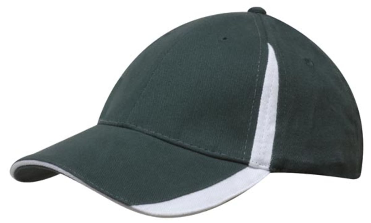 Brushed Heavy Cotton Cap with Inserts on the Peak & Crown