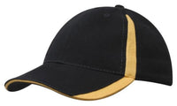 Brushed Heavy Cotton with Inserts on the Peak & Crown