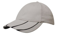 Brushed Heavy Cotton Cap with Laminated Two-Tone Peak