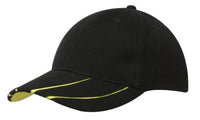 Brushed Heavy Cotton Cap with Hi-Vis Laminated Two-Tone Peak