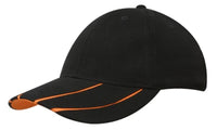 Brushed Heavy Cotton Cap with Hi-Vis Laminated Two-Tone Peak