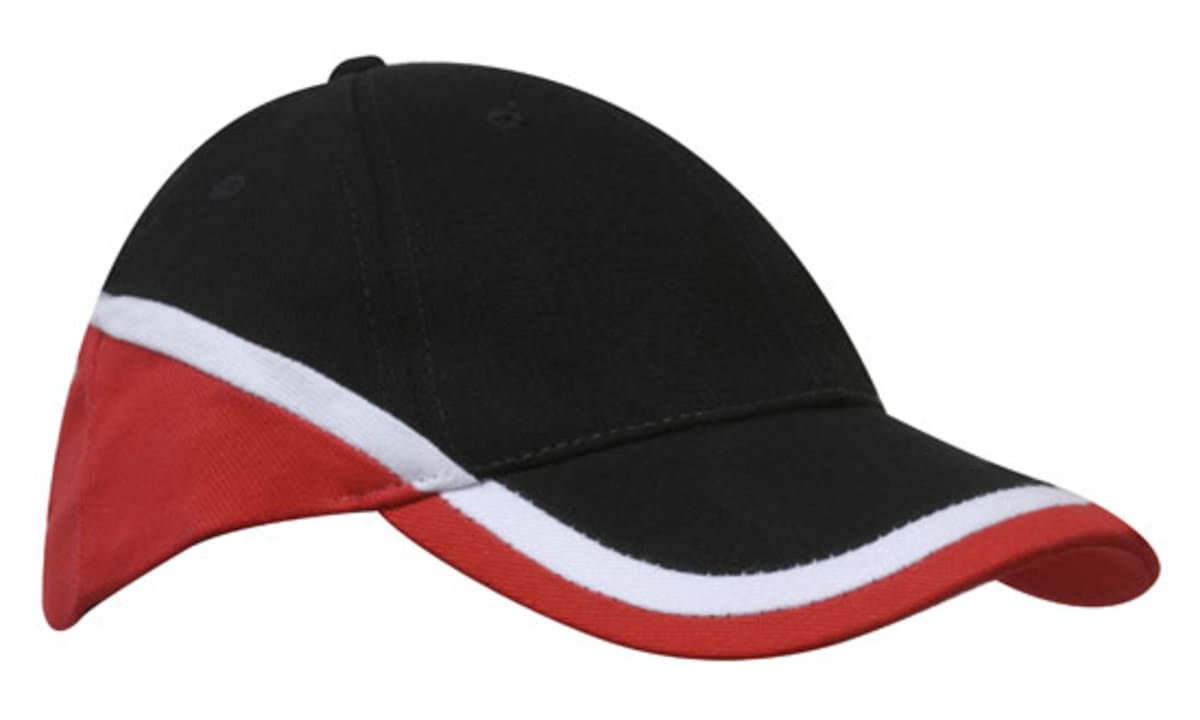 Brushed Heavy Cotton Tri-Coloured Cap