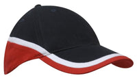 Brushed Heavy Cotton Tri-Coloured Cap