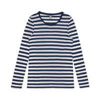 Wo's Fine Stripe L/S Tee