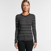 Wo's Fine Stripe L/S Tee