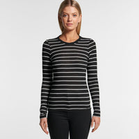 Wo's Fine Stripe L/S Tee