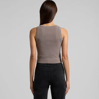 Wo's Faded Organic Rib Crop Tank