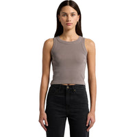 Wo's Faded Organic Rib Crop Tank