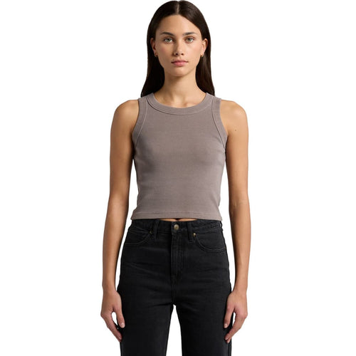 Wo's Faded Organic Rib Crop Tank