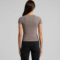 Wo's Faded Organic Rib Tee
