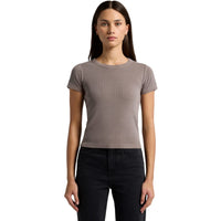 Wo's Faded Organic Rib Tee